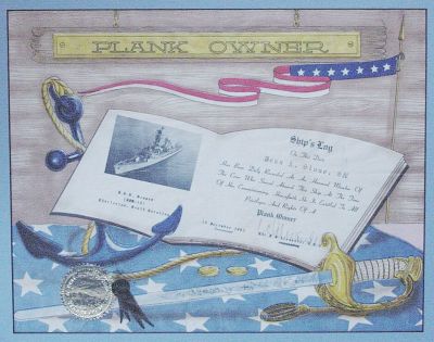 Plank Owner Cert - The ribbon fell off so I drew one on the seal.
