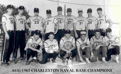 Thought some of you guys might remember these times. .
Top Row: 20-Tom Camann 13- Earl Shotwell 23- Mercer 5- Wayne Foote 
15-? 21-? 31-? 24- Rock Hudson 3- Clint Allen 

Bottom Row: 22-LTJG Doug Cotten 0- Dave English 31-? 
11- LTJG Jack Cistriano 14- ? 25-Mike Dunn

