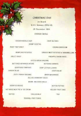 Christmas Menu.
