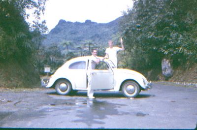 On one trip to San Juan a bunch of us rented some Vespa motor scooters and 
rode around the island.   
On this trip we got smart and rented VW's. 
Somewhere on the middle of the island was a rain forest and "Houdini" picked 
some finger bananas. 
There was a restaurant also there and I ate Lobster for the first time.   
"Loved It".   

 Alex
