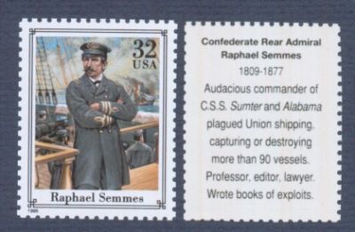 If you collect Semmes memorabilia, here's a philatelic item of interest.

Mitch
