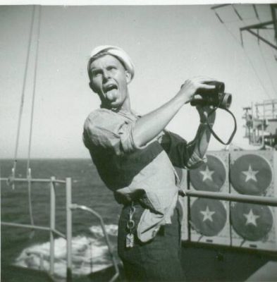 Tom Ringate playing look-out.  Notice the key chain I was famous for.
