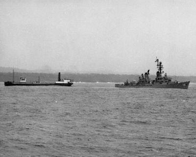 Towing the SS San Carlos away from rocks near Santo Domingo harbor, May/June 
1965
 


