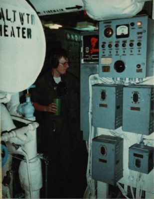 Electrian's Mate on Watch in #2 Engineroom
