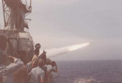 Taken during live missile fire in Med.
1987
Keith Freeman FC1
