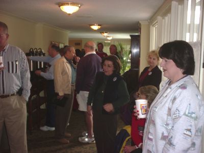 Group shot getting morning coffee.
