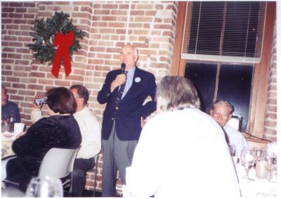 Capt. Alexander at farewell dinner
