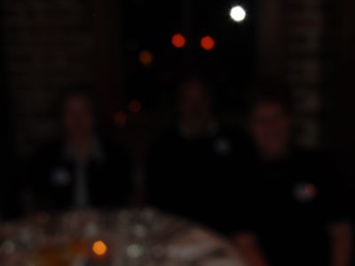 Dark picture at dinner!

