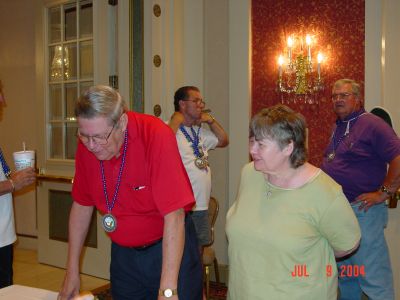 Ronnie and Mary Ashley making certain all their plans were correct.
