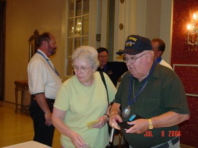 Judy and Richard Schroeder arriving from Gautier, MS at Registration, Friday 
afternoon.

