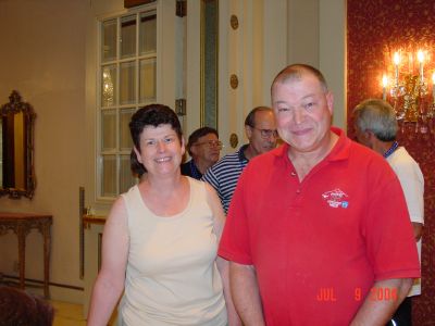 Renee and Terry Meyer arriving from Milwukie, OR via Tennessee at 
Registration, Friday afternoon.
