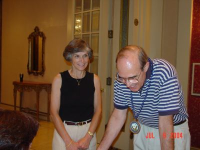 Sheila and Bob Rustad arriving from Winston-Salem, NC at Registration, 
Friday afternoon.
