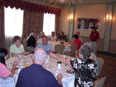 Julie Dahl, Jeanne and Billy Gullett, Pat Davis, Betty and Don Sazama at the 
Jazz Brunch.
