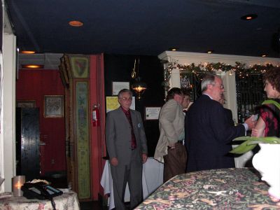 Steve Hulsey all dressed up for the banquet along with Gene Hopper, 
Fred Smith, and Joeline Geick.
