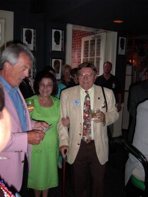 Tom Camann announcing Judy and Capt. Jack Cistriano during the Presenting of 
the Officers at the Farewell Banquet.

