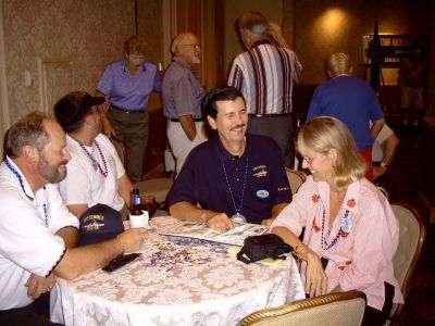 Standing: Nanci and Bob Hill, Tom and Barbara Boyce
Seated: Tom Sieloff, Keith Cottrell, Byron and Jackie Personett
at the Reception, Friday night.
