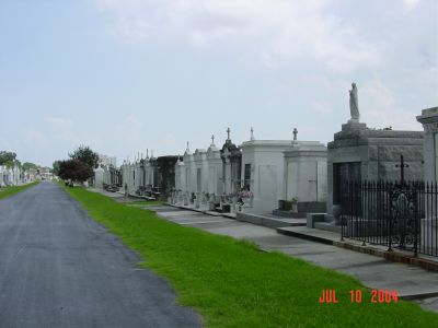 Rows and rows of family tombs.
