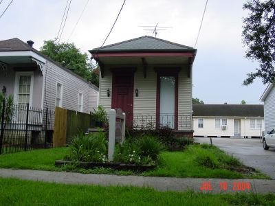 New Orleans "shotgun" style home.
