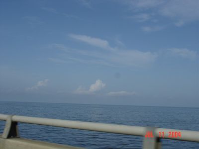 View of Lake Pontchartrain in route to New Orleans and the Semmes Reunion.
