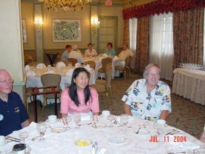 Don Sazama, Julie and Roger Dahl at the Jazz Brunch.
