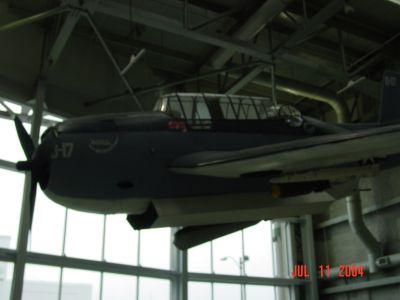 WWII aircraft in D-Day Museum.
