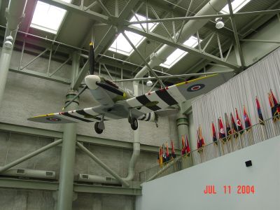British fighter plane in D-Day Museum.
