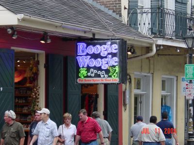 Boogie Woogie "Put some spice in your life" on Bourbon Street.
