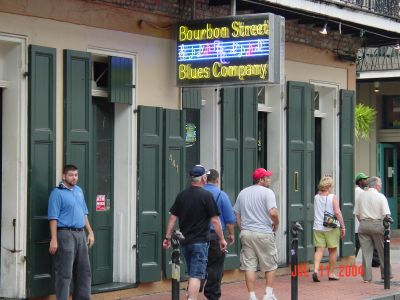 Bourbon Street Blues Company, one of many music establishments along Bourbon 
Street.
