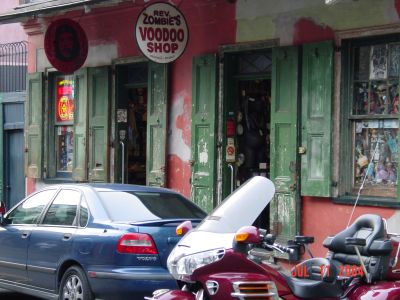 VooDoo, Creole religion brought to New Orleans many years ago.
