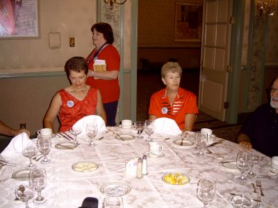 Marty Camann, Nanci and Bob Hill seated, Karen Layus checking to make sure all 
is well...she looks happy.
