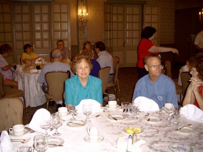 May(Glenn's mom) with Glenn and Joeline Geick.
