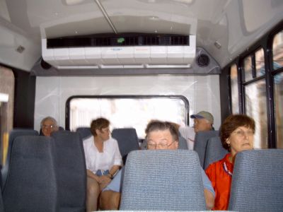 On the bus ready to go...
