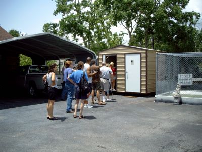 Modern Louisiana outhouse...hey it works!!!
