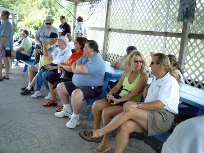 Waiting to board "The Swamp Thing".
