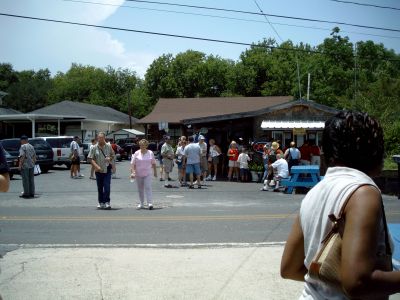 Our crew and other tourist at the tour office.
