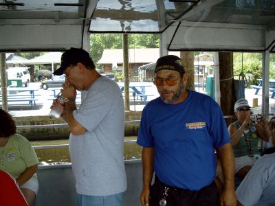 Charlie Layus takes a sip of water and yes folks this is our skipper for 
today...HELP!!!
