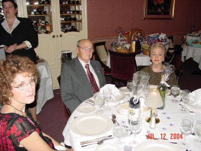 Joeline Geick,  Jim Ferguson and Joyce Nunmaker at the Banquet.

