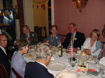The Officer's table at the Banquet, Tom Boyce, Sheila and Bob Rustad, Lil 
and Tom Rupert, Fred and Patricia Smith.
