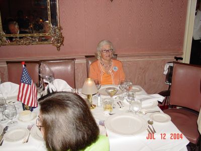 Judy Cistriano and Hope Alexander at the Officer's Table.
