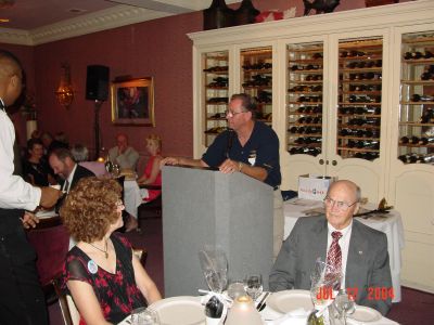 Joeline Geick, Jim Ferguson and Charlie Layus at the Banquet.
