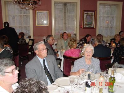 Tom Hayden, Nick and Carolyn Meistrell at the Banquet.
