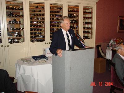 Tom Boyce addressing the crew.
