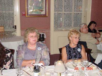 Sandra Hulsey and Carol Merrick at the Banquet.
