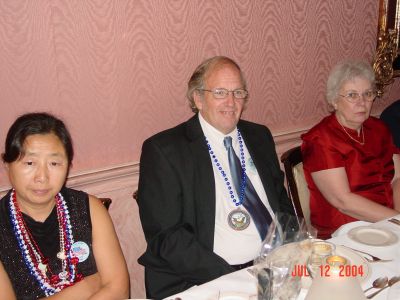 Julie and Roger Dahl and Judy Schroeder at the Banquet.
