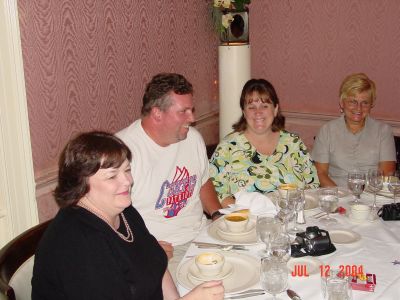 Karen Layus, Brant and Kelley Sloan,son-in-law and daughter and 
Bonnie Beinhaur at the Banquet.
