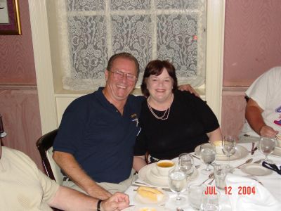 Charlie and Karen Layus at the Banquet......it is almost over....
