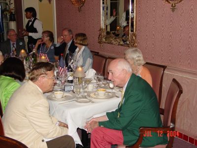 Jack Cistriano and Capt Alexander chatting at the Officer's Table.

