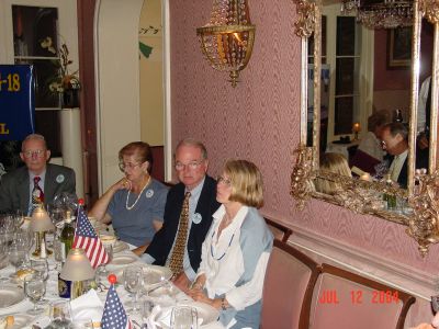 The Ruperts and The Smiths at the Officer's Table at the Banquet.
