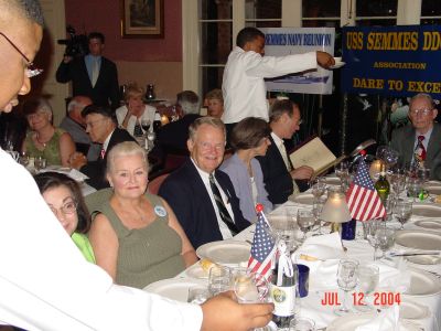 The Boyces at the Officer's Table.
