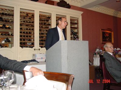 Bob Rustad addressing the crew.
